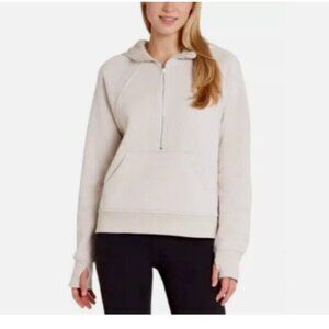NEW Danskin Ladies' Half Zip Hoodie, Tan Size XXL